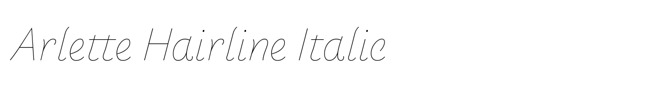 Arlette Hairline Italic